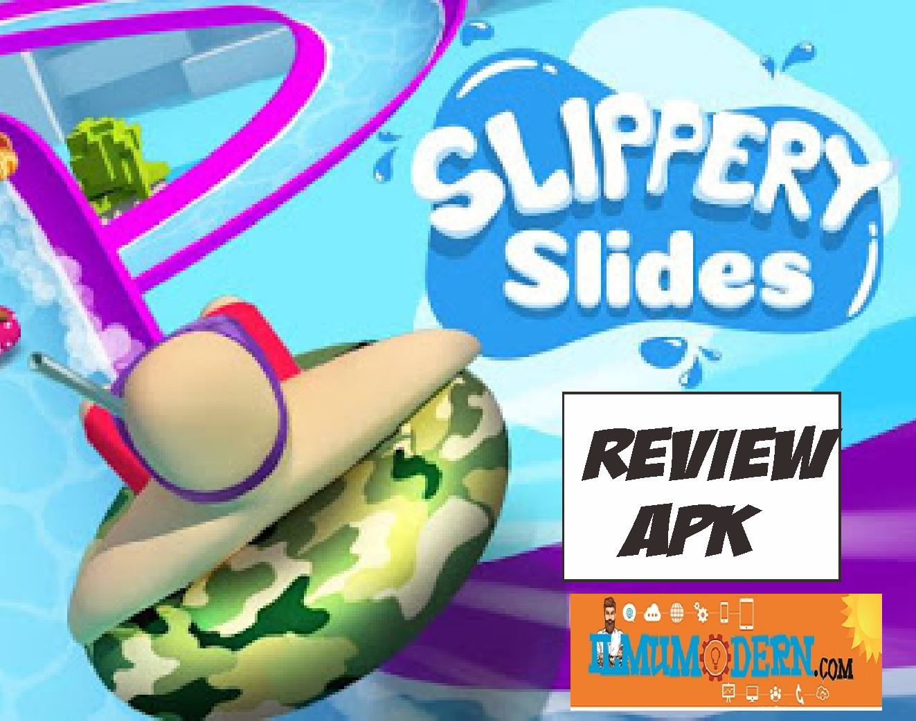 Game Balapan slippery slides Review Apk Android